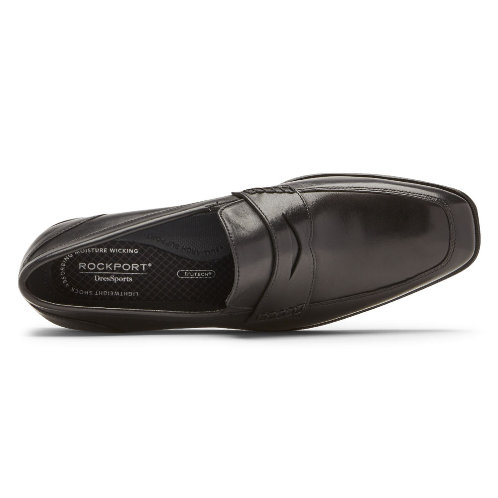 Rockport Mens Loafers Black - Dres Sports Business 2 Penny - UK 459-LWMDPF